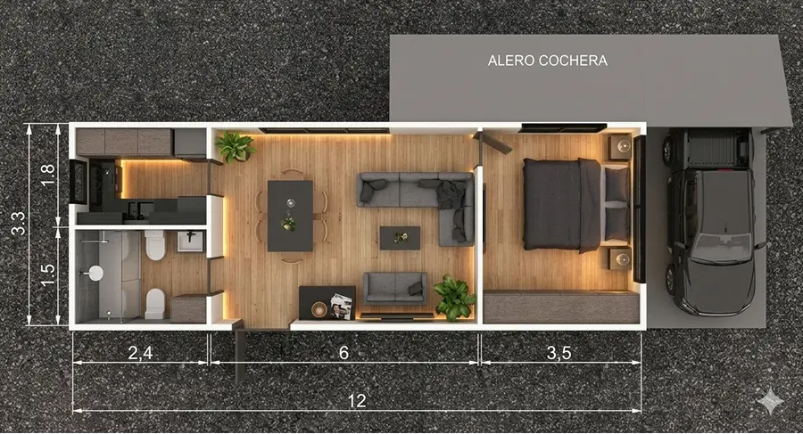 Render vivienda tipo B