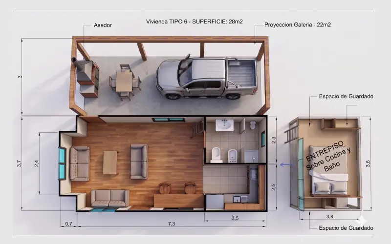 Render módulo mixto tipo C