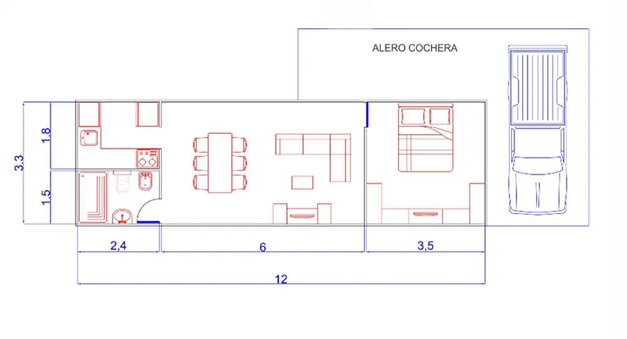 Plano vivienda tipo B